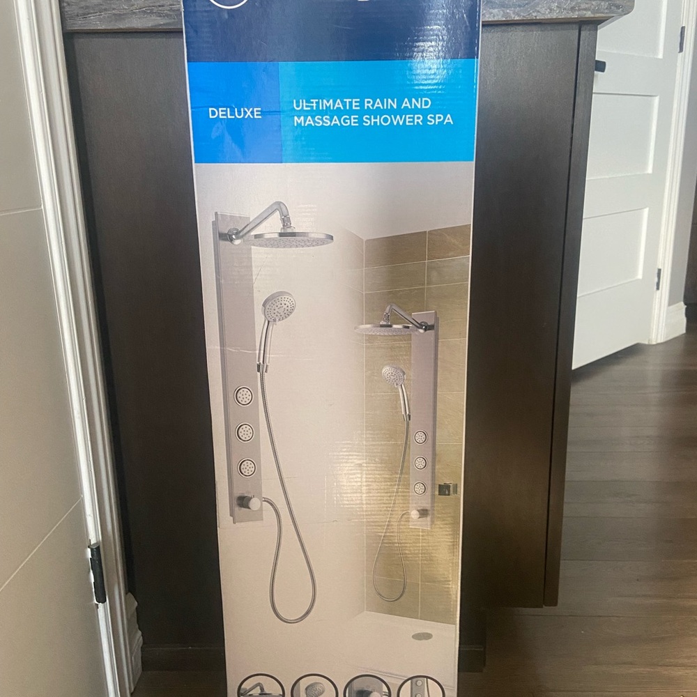 Premium Rain and Massage Shower System - Silver